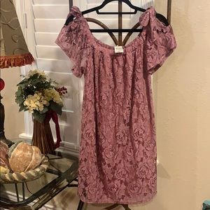 Beautiful Lace Sapphire O midi dress
